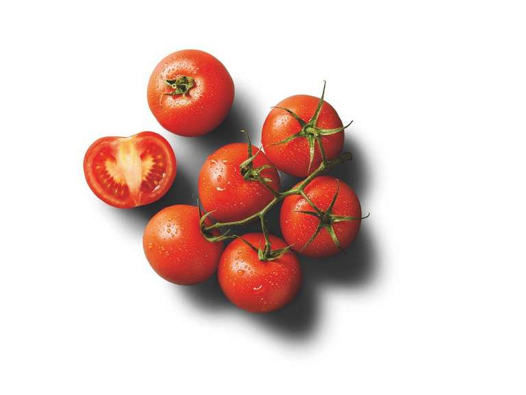 Tomates rondes en grappe - Catégorie 1, Origine France (le kilo en vrac)