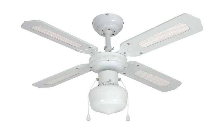 Ventilateur de plafond Barbade Inspire - blanc canné, E27 60 W, 3 vitesses