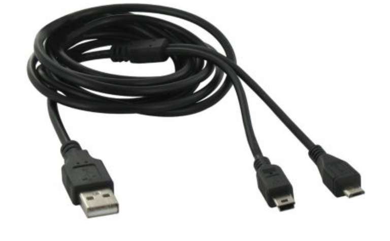 Câble double mini / micro USB - 1.20 m