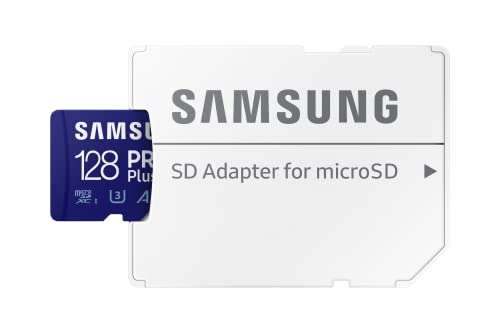 Carte Micro SDXC Samsung Pro Plus U3 avec Adaptateur SD - 128 Go (MB-MD128KA/EU)