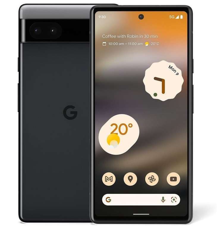 Smartphone 6,1" Google Pixel 6A - Full HD+, Google Tensor, 6 Go de RAM, 128 Go de stockage (via bonus de reprise de 100€)