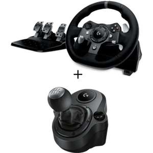 Volant de course Logitech G920 Driving Force + Levier de vitesse Shifter pour Xbox Series S/X, Xbox One & PC