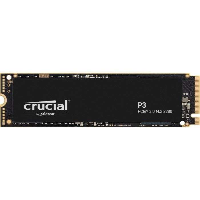 SSD Interne NVMe M.2 Crucial P3 - 1To, PCIe 3.0