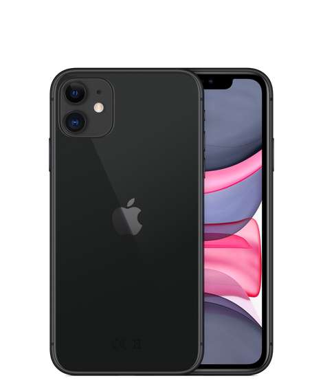 Smartphone 6.1" Apple iPhone 11 - 64 Go, noir (sans kit piéton)