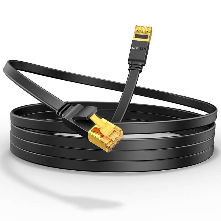 Câble plat Ethernet RJ45 UGREEN - Cat 7, 10 Gbps, 600 MHz, 8P8C (8 mètres) - Vendeur tiers