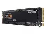 SSD interne M.2 NVMe Samsung 970 EVO Plus (MZ-V7S2T0BW) - 2 To, TLC 3D, DRAM, Jusqu'à 3500-3300 Mo/s (+ 3.75€ en RP - Boulanger)