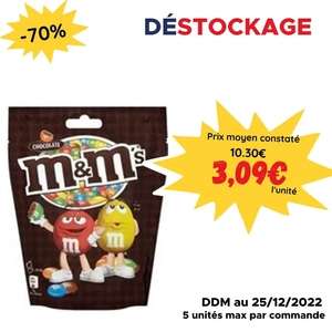 M&M'S chocolat au lait - 1Kg (DDM au 25/12/2022)