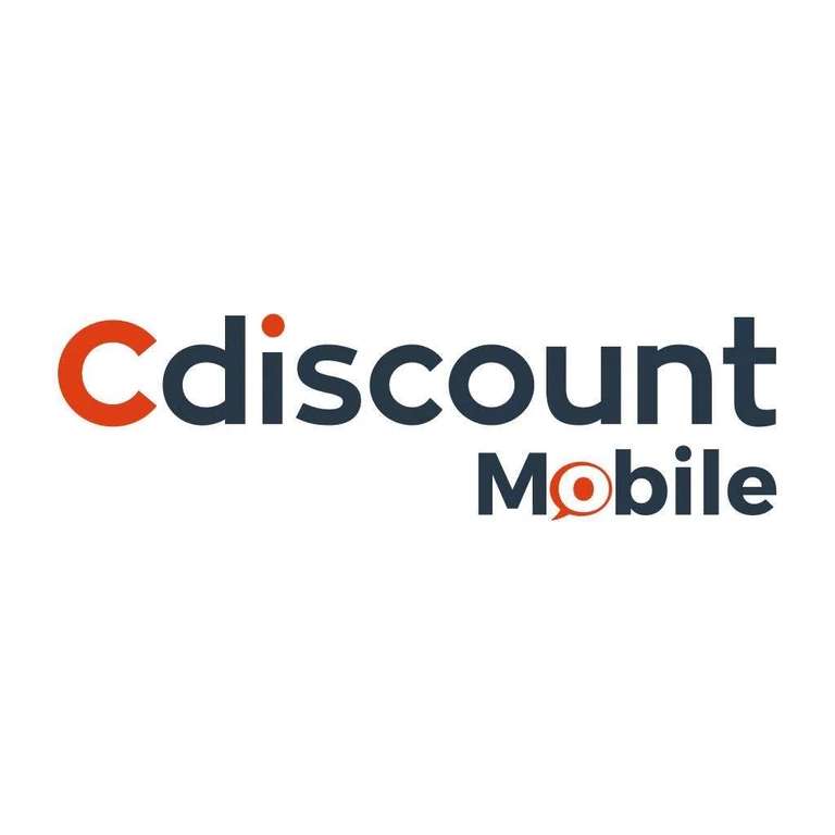 Forfait mensuel Cdiscount Mobile - appels/SMS/MMS illimités + 100 Go de DATA en France & 12 Go en EU/DOM - pendant 12 mois (sans engagement)