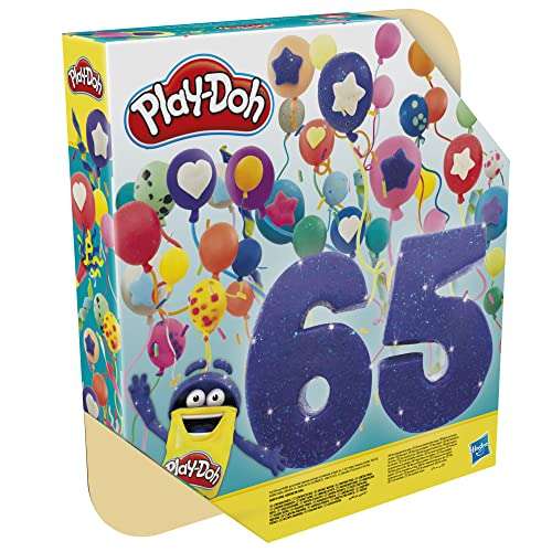 Play-Doh Coffret 65 Ans, Pack 65 Pots de 28 grammes de pâte atoxique aux Couleurs Assorties pour Enfants, dès 3 Ans