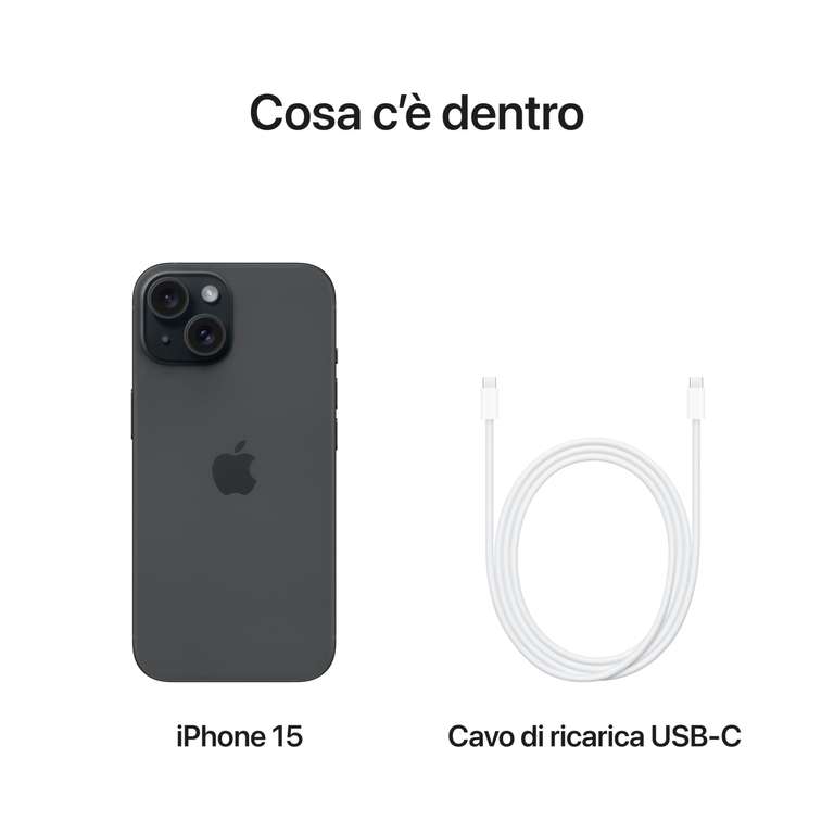 Apple iPhone 15 (128 GB) 6,1" - Plusieurs coloris dispo