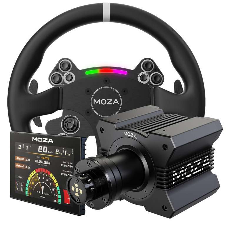 Bundle Volant Gamer PC Moza R9V2 - CS V2 Steering Wheel CM Dash (rseat.fr)