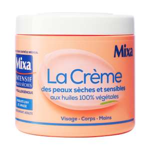 Crème Mixa Intensif Peaux Sèches, 400 ml (via Prévoyez et Économisez)