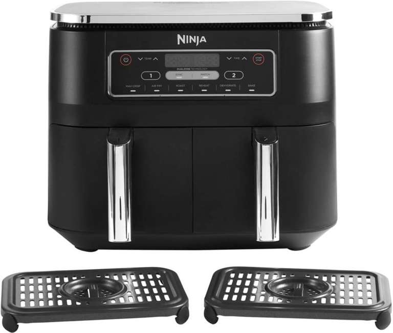 Friteuse sans huile NinjaFoodi Air Fryer AF300EU - Double Compartiment, 7,6L, Noir (+ 8,45 € en Rakuten Points)