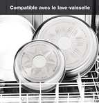 Batterie de cuisine 20 pièces Seb Compact Inox - Poêles 22/24/26 cm, Casseroles 16/18/20 cm, Sauteuse 24 cm