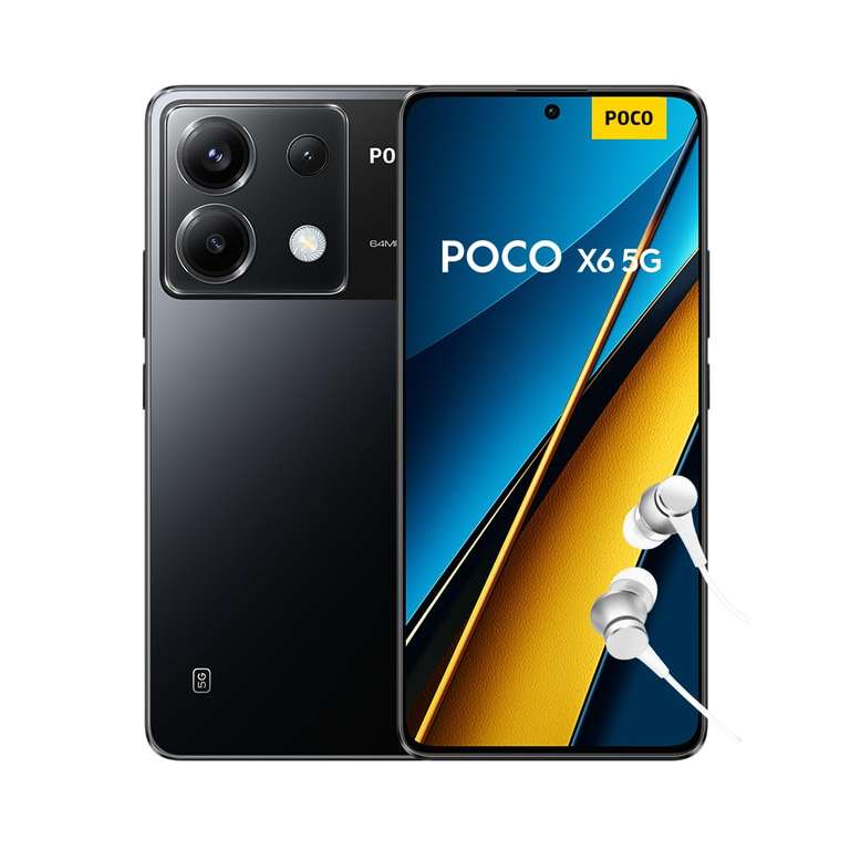Smartphone 6,7" Xiaomi Poco X6 5G, 12 Go, 256 Go, 120 hz 5100 mA, 67W, Version FR