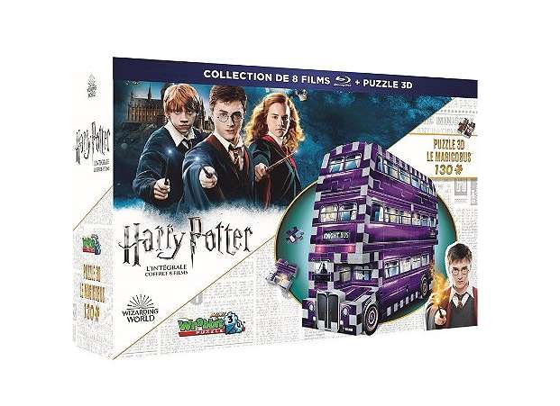 Coffret Blu-ray Harry Potter intégrale 8 films + puzzle 3D Magicobus
