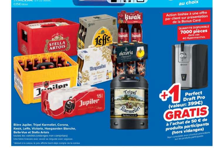 [Bonus Card] Tireuse à bière Perfectdraft Pro offerte dès 50€ d'achat de produits participants (Frontaliers Belgique)