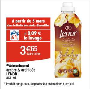 Adoucissant Lenor Ambre & Orchidée - 861ml, 41 Lavages