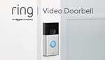 Sonnette vidéo Ring Video Doorbell - 1080p Full HD, système audio bidirectionnel, détection de mouvement