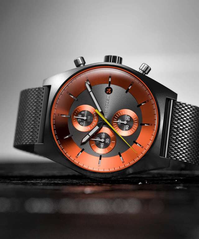 Montre Detomaso D10 Chronograph Limited Edition Gray Orange (detomaso-watches.com)