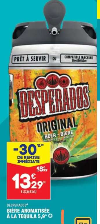 Fût bière Desperados - 5 litres