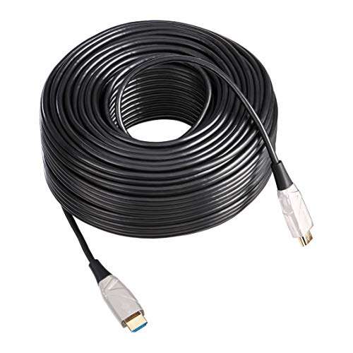 Câble HDMI Amazon Basics High-Speed Fibre optique (18Gpbs, 4K/60Hz) - 60 mètres