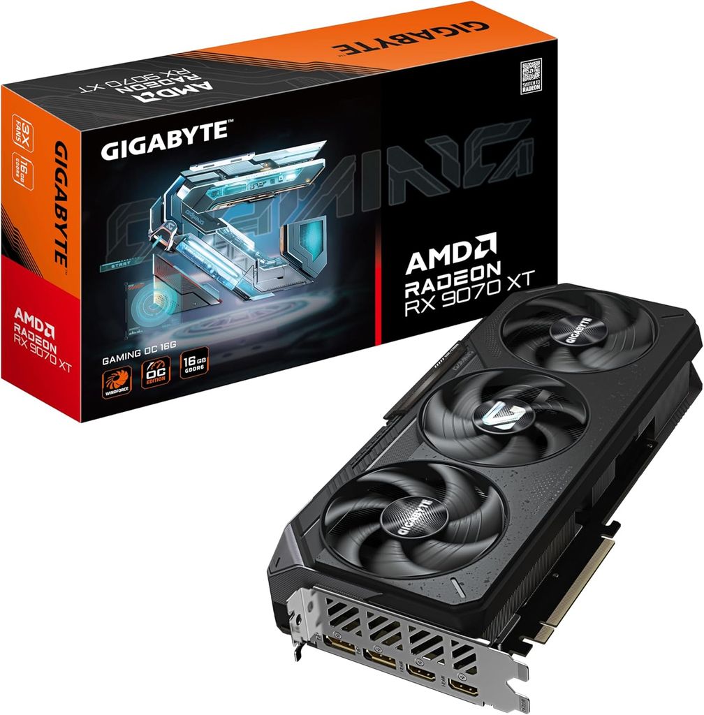 Carte Graphique Gigabyte Radeon RX 9070 XT Gaming OC 16 Go