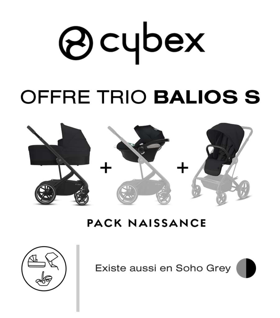 Pack trio Balios S Lux / Nacelle S / Aton B2 i-Size - Soho Grey