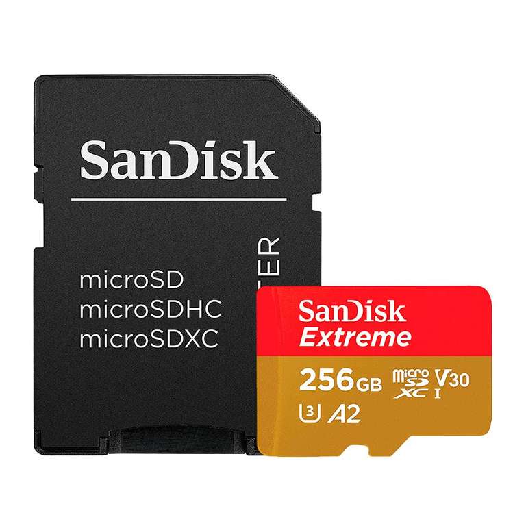 Carte mémoire SanDisk Extreme microSDXC 256 GB - Frontalier Belgique