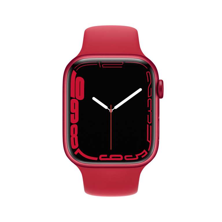 Apple Watch Series 7 GPS + Cellular, boîtier Aluminium 45mm avec Bracelet Sport, Rouge