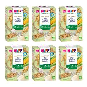 Lot de 6 boîtes de 250g de céréales bébé Hipp Bio Mes premières céréales (Prévoyez et économisez)