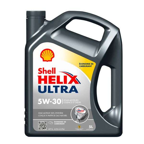 Huile Shell Ultra Non Fap 5W30 5L - Essence et Diesel via remise fidélité (Via 11.37€ sur la Carte de Fidélité)