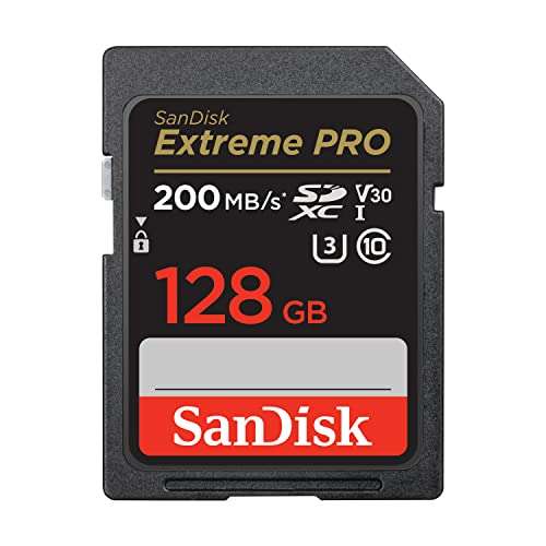 Carte mémoire SDXC SanDisk Extreme Pro 128 Go (UHSI, Classe 10, U3