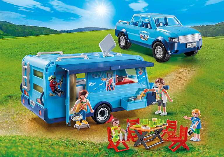 Playmobil Famille avec voiture et caravane 9502