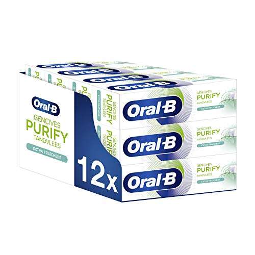 Lot de 12 tubes de dentifrice Oral-B Gencives Purify Extra - 12 x 75 ml