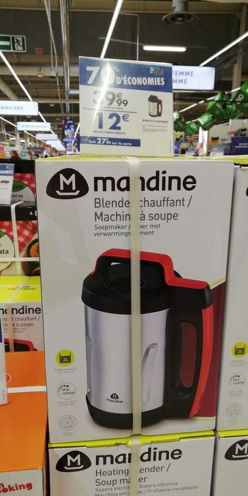 Blender chauffant / machine à soupe Mandine MSPM102L-19 (2 L, 1000 W) -  Sevran (93) –