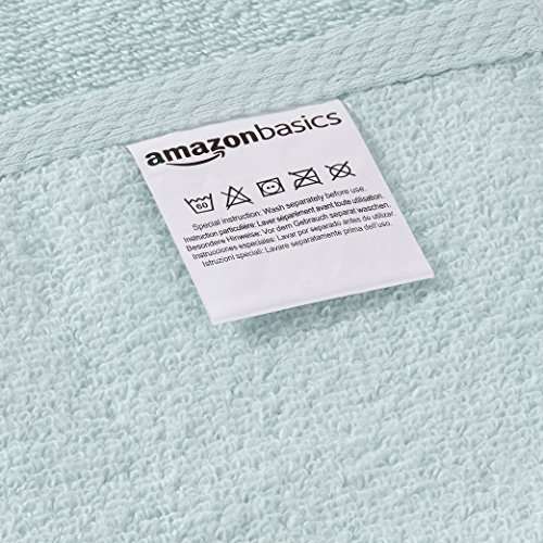 Set de 2 draps de bain à séchage rapide Amazon Basics - Bleu glace