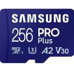 Carte Mémoire Micro SDXC Samsung Pro Plus (MB-MD256SA/EU) - 256 Go + Adaptateur SD inclus (+1.46€ en RP - Vendeur Boulanger)