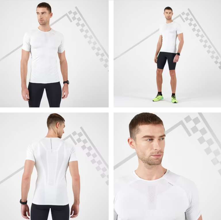 T-shirt Running Homme Kiprun Skincare - Blanc, Plusieurs tailles disponibles