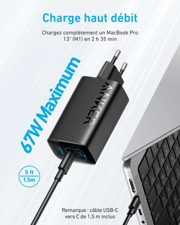 Chargeur Rapide USB C Sakahyro Mural - 20W 4-Pack Prise et 2M Câble, Type C  Secteur Adaptateur Alimentation for iPhone (vendeur tiers) –