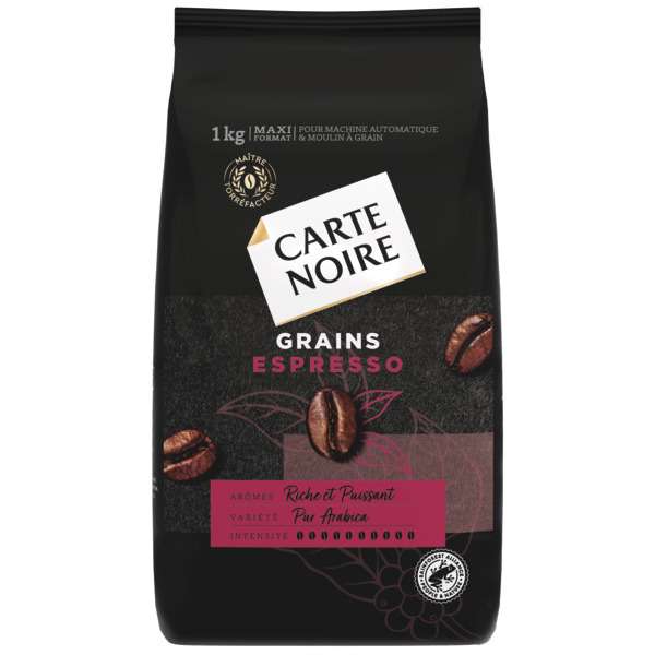 Paquet de Café en grain expresso Carte Noire - 1kg