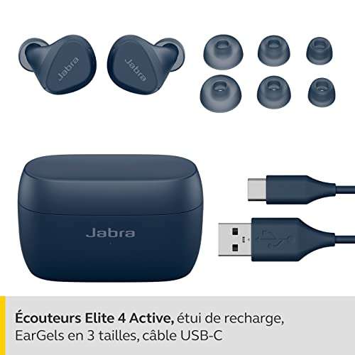 Écouteurs intra-auriculaires sans-fil Jabra Elite 4 Active Marine