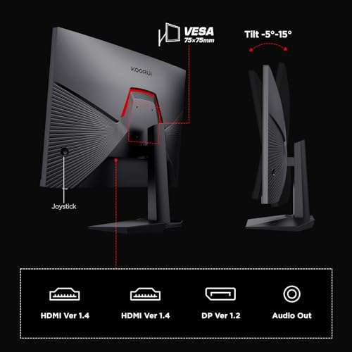 Écran PC Gaming 24.5" Koorui ‎25E3A02 - Full HD, 180Hz, 1ms, Adaptive Sync, 100% sRGB