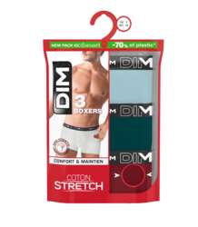 Pack de 3 boxers Dim Coton Stretch - Différentes tailles et couleurs (via 1,80€ sur la Carte de Fidélité)