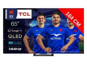 TV 65" TCL 65QLED870 - QLED, 4K, 144Hz, HDMI 2.1, HDR10+, Dolby Vision IQ, DTS, FreeSync, Google TV (Via Code Promo et ODR de 150€)