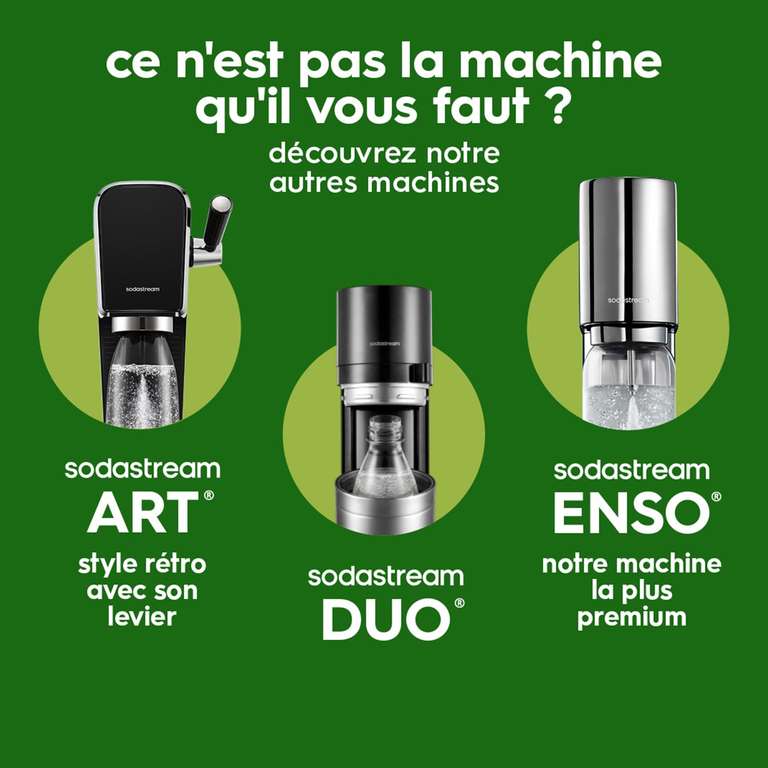 Machine à Eau Pétillante SodaStream TERRA Bleue - Pack 1 Bouteille 1L + Recharge 60L