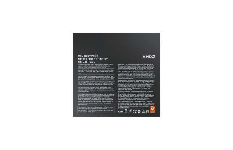Processeur AMD Ryzen 7 7800X3D avec technologie 3D V-Cache, 8 cœurs/16 threads