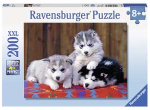 Puzzle Enfant Ravensburger Mignons Huskies - 200 Pièces (via 2,50€ de fidélité)