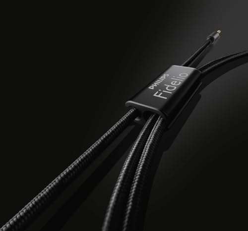 Câble Casque Remplacement Philips Fidelio - 1,5 M, Jack 3,5 Mm Et 6,35 Mm, Fil Tressé