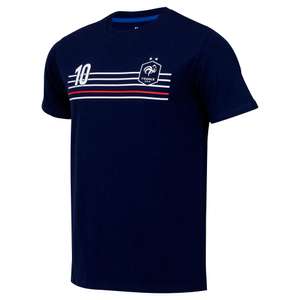 T-Shirt Adulte FFF Mbappé N°10 - Du S au XXL, bleu